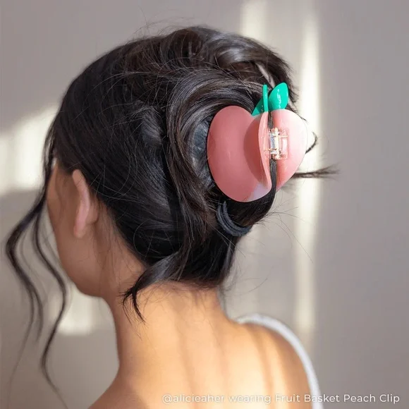 Fruit Basket Peach Claw Clip - Picture 2 of 4